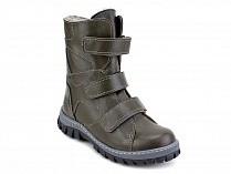 207з (31-40) Аквелла (Akwella), ботинки зимние ортопедические с высоким берцем, натуральная шерсть, кожа, тёмно-зелёный в Новокузнецке