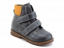 126(2)-41,64 Тотто (Totto), ботинки демисезонные утепленные, байка, серый, светло-коричневый, кожа в Новокузнецке