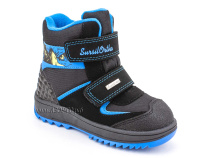 А45-178 Сурсил (Sursil-Ortho), ботинки детские зимние ортопедические профилактические, натуральныя шерсть, искуственная кожа, мембрана, черный, синий 