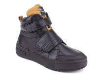 55349Б-1Ч ШагоВита (Shagovita), ботинки детские  профилактические, кожа, велюр, байка, черный, коричневый 
