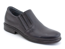 51213  ШагоВита (Shagovita), туфли школьные профилактические  для мальчиков, кожа, черный в Новокузнецке