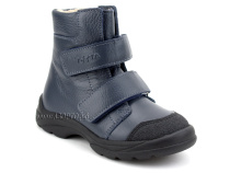 338-712 Тотто (Totto), ботинки детские утепленные ортопедические профилактические, кожа, синий в Новокузнецке