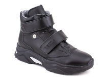 3541-131 Тотто (Totto), ботинки детские утепленные ортопедические профилактические, кожа, байка, чёрный в Новокузнецке