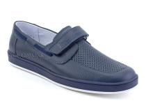 30025-712 Тотто (Totto), туфли школьные ортопедические профилактические, кожа, синий в Новокузнецке