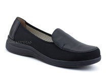 84-122-22-402/30 Рикосс (Ricoss) туфли для взрослых, текстиль, кожа, черный, полнота 9 в Новокузнецке