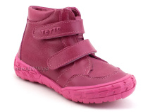 201-267 Тотто (Totto), ботинки демисезонние детские профилактические на байке, кожа, фуксия. в Новокузнецке