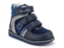 23-251  Сурсил (Sursil-Ortho), ботинки неутепленные с высоким берцем, кожа , нубук, синий, голубой в Новокузнецке