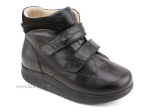 141606W Сурсил-Орто (Sursil-Ortho), ботинки для взрослых, ригидная подошва, диабетическая подкладка, кожа, нубук, черный, полнота 11 в Новокузнецке